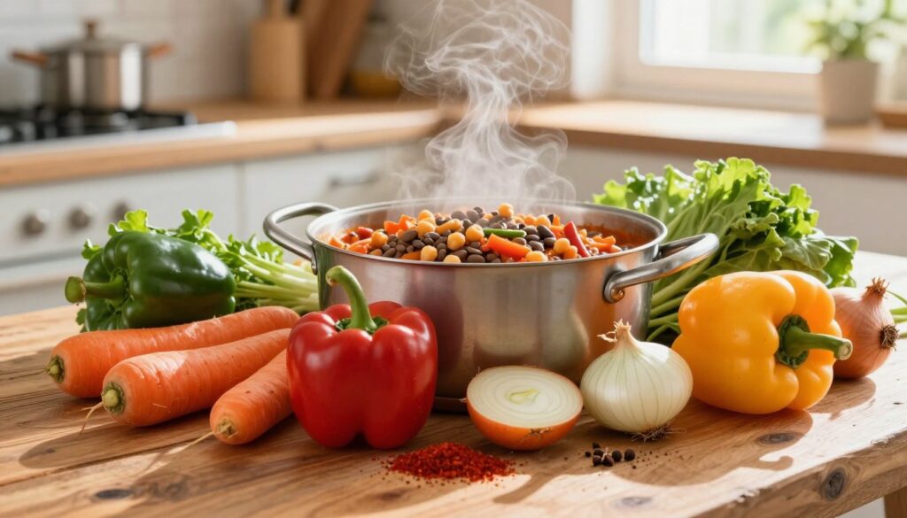 Gesunde Zutaten für veganes Gulasch Gesunde Zutaten für veganes Gulasch