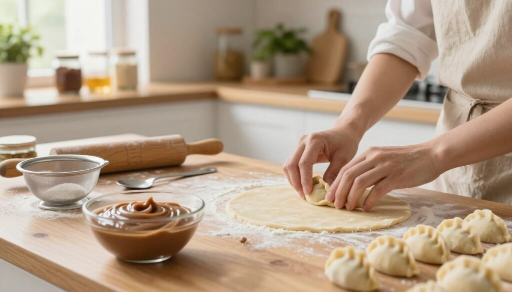 Vegane Nougatknödel Schritt-für-Schritt Anleitung