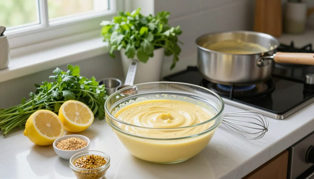 vegane Sauce Hollandaise Zubereitung vegane Sauce Hollandaise Zubereitung